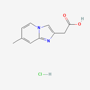 molecular formula C10H11ClN2O2 B7841918 (7-Methyl-imidazo[1,2-a]pyridin-2-yl)acetic acid Hydrochloride 