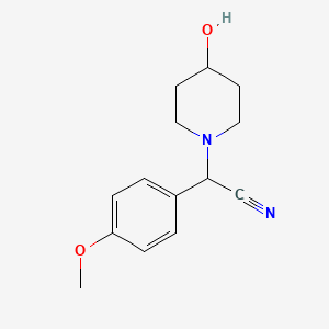 2-(4-Hydroxypiperidin-1-yl)-2-(4-methoxyphenyl)acetonitrile