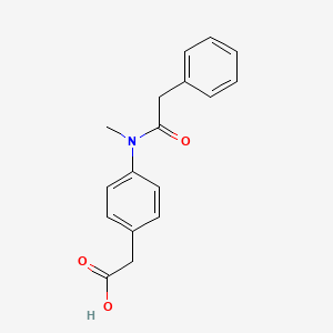 molecular formula C17H17NO3 B7841935 2-[4-(N-methyl-2-phenylacetamido)phenyl]acetic acid 