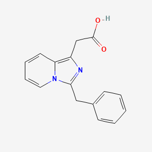 molecular formula C16H14N2O2 B7841946 2-{3-Benzylimidazo[1,5-a]pyridin-1-yl}aceticacid 