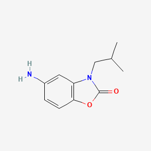 molecular formula C11H14N2O2 B7841948 5-Amino-3-(2-methylpropyl)-2,3-dihydro-1,3-benzoxazol-2-one 
