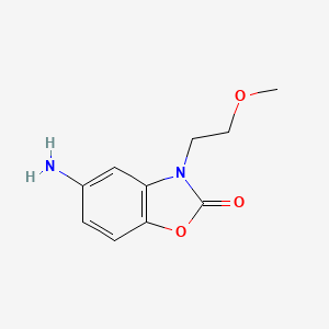 molecular formula C10H12N2O3 B7841951 5-Amino-3-(2-methoxyethyl)-2,3-dihydro-1,3-benzoxazol-2-one 