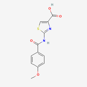 molecular formula C12H10N2O4S B7841977 2-(4-Methoxybenzamido)-1,3-thiazole-4-carboxylicacid 