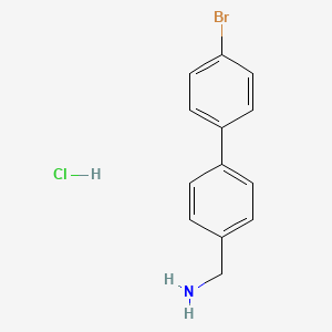 [4-(4-Bromophenyl)phenyl]methanamine hydrochloride