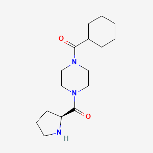 molecular formula C16H27N3O2 B7841998 1-cyclohexanecarbonyl-4-[(2S)-pyrrolidine-2-carbonyl]piperazine 