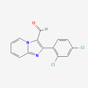 molecular formula C14H8Cl2N2O B7842021 2-(2,4-Dichlorophenyl)imidazo[1,2-a]pyridine-3-carbaldehyde 