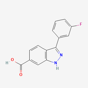 molecular formula C14H9FN2O2 B7842041 3-(3-Fluorophenyl)-1H-6-indazolecarboxylic Acid 