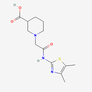 molecular formula C13H19N3O3S B7842048 1-{[(Dimethyl-1,3-thiazol-2-yl)carbamoyl]methyl}piperidine-3-carboxylicacid 