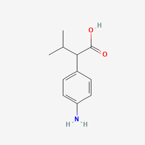 molecular formula C11H15NO2 B7842075 2-(4-Aminophenyl)-3-methylbutanoic acid 