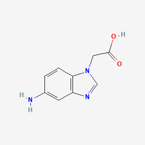 molecular formula C9H9N3O2 B7842082 2-(5-Aminobenzimidazol-1-yl)acetic acid 