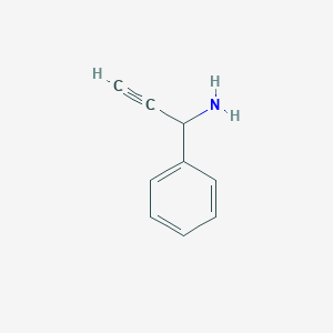 molecular formula C9H9N B7842105 1-苯基丙-2-炔-1-胺 