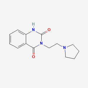 molecular formula C14H17N3O2 B7842125 3-[2-(1-pyrrolidinyl)ethyl]-2,4(1H,3H)-quinazolinedione 