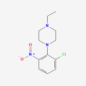 molecular formula C12H16ClN3O2 B7842135 1-(2-Chloro-6-nitrophenyl)-4-ethylpiperazine 