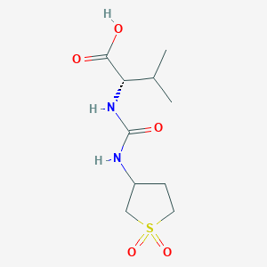 molecular formula C10H18N2O5S B7842162 (2S)-2-[(1,1-dioxothiolan-3-yl)carbamoylamino]-3-methylbutanoic acid 