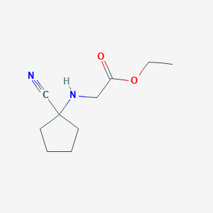 molecular formula C10H16N2O2 B7842180 Ethyl 2-[(1-cyanocyclopentyl)amino]acetate 