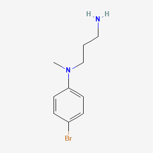 molecular formula C10H15BrN2 B7842228 N'-(4-bromophenyl)-N'-methylpropane-1,3-diamine 