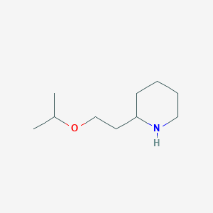 molecular formula C10H21NO B7842258 2-[2-(Propan-2-yloxy)ethyl]piperidine 