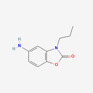molecular formula C10H12N2O2 B7842263 5-Amino-3-propyl-2,3-dihydro-1,3-benzoxazol-2-one 