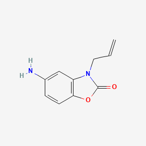 molecular formula C10H10N2O2 B7842265 5-Amino-3-(prop-2-EN-1-YL)-2,3-dihydro-1,3-benzoxazol-2-one 