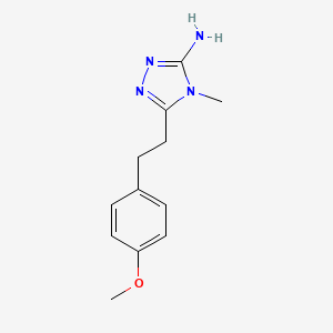 molecular formula C12H16N4O B7842298 5-[2-(4-methoxyphenyl)ethyl]-4-methyl-4H-1,2,4-triazol-3-amine 