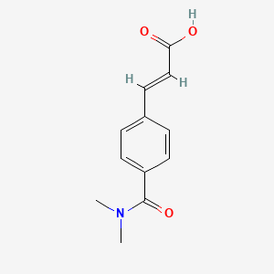 molecular formula C12H13NO3 B7842304 (2E)-3-[4-(dimethylcarbamoyl)phenyl]prop-2-enoic acid 