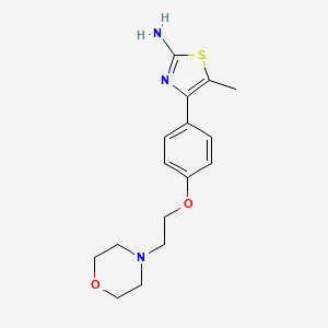 molecular formula C16H21N3O2S B7842405 5-Methyl-4-[4-(2-morpholin-4-ylethoxy)phenyl]-1,3-thiazol-2-amine 