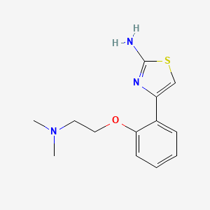 molecular formula C13H17N3OS B7842413 4-{2-[2-(Dimethylamino)ethoxy]phenyl}-1,3-thiazol-2-amine 
