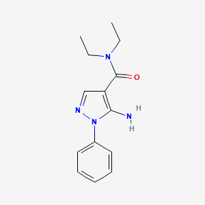 molecular formula C14H18N4O B7842445 5-amino-N,N-diethyl-1-phenyl-1H-pyrazole-4-carboxamide 