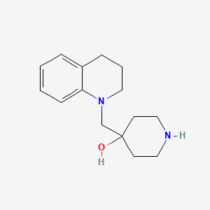 molecular formula C15H22N2O B7842486 4-[(1,2,3,4-Tetrahydroquinolin-1-yl)methyl]piperidin-4-ol 