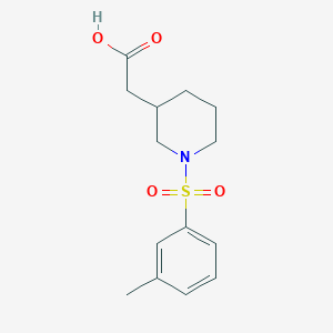 molecular formula C14H19NO4S B7842492 {1-[(3-Methylphenyl)sulfonyl]piperidin-3-yl}acetic acid 