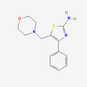 molecular formula C14H17N3OS B7842500 5-(Morpholin-4-ylmethyl)-4-phenyl-1,3-thiazol-2-amine 