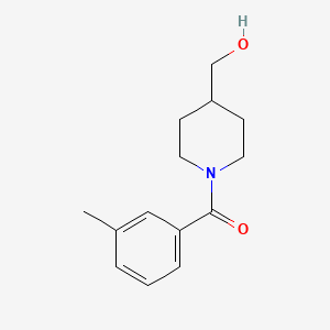 molecular formula C14H19NO2 B7842555 1-(3-Methylbenzoyl)-4-piperidinemethanol 