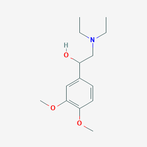 molecular formula C14H23NO3 B7842575 2-(Diethylamino)-1-(3,4-dimethoxyphenyl)ethanol 
