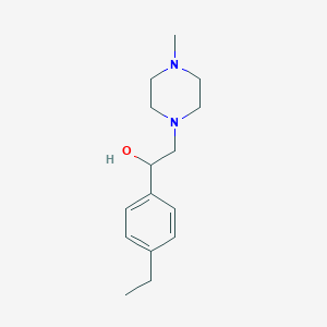 molecular formula C15H24N2O B7842581 1-(4-Ethylphenyl)-2-(4-methylpiperazin-1-yl)ethan-1-ol 