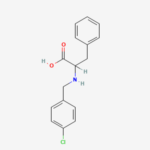 2-[(4-Chlorophenyl)methylamino]-3-phenylpropanoic acid