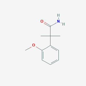 molecular formula C11H15NO2 B7842622 2-(2-Methoxyphenyl)-2-methylpropanamide 