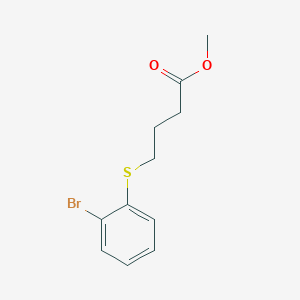 molecular formula C11H13BrO2S B7842625 Methyl 4-(2-bromophenyl)sulfanylbutanoate 