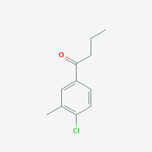 molecular formula C11H13ClO B7842644 4'-Chloro-3'-methylbutyrophenone 