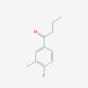 molecular formula C11H13FO B7842652 4'-Fluoro-3'-methylbutyrophenone 