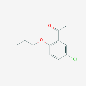 molecular formula C11H13ClO2 B7842665 1-(5-Chloro-2-propoxyphenyl)ethanone 