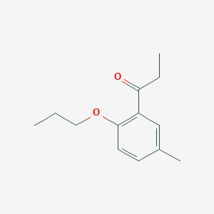 molecular formula C13H18O2 B7842669 5'-Methyl-2'-n-propoxypropiophenone 
