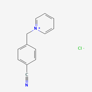 molecular formula C13H11ClN2 B7842672 1-[(4-Cyanophenyl)methyl]pyridin-1-ium chloride 