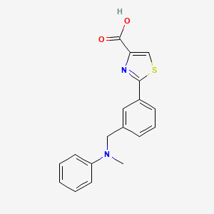 molecular formula C18H16N2O2S B7842681 2-(3-{[Methyl(phenyl)amino]methyl}phenyl)-1,3-thiazole-4-carboxylic acid 