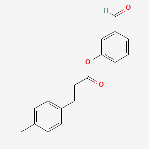 molecular formula C17H16O3 B7842731 3-Formylphenyl 3-(4-methylphenyl)propanoate 