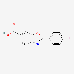 molecular formula C14H8FNO3 B7842774 2-(4-Fluorophenyl)-1,3-benzoxazole-6-carboxylic acid 