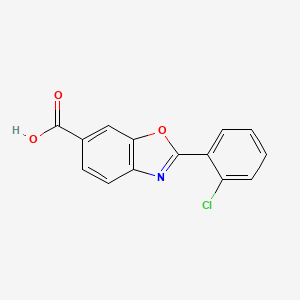 molecular formula C14H8ClNO3 B7842781 2-(2-Chlorophenyl)-1,3-benzoxazole-6-carboxylic acid 