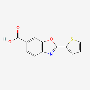 molecular formula C12H7NO3S B7842792 2-Thiophen-2-yl-1,3-benzoxazole-6-carboxylic acid 