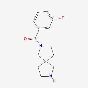 molecular formula C14H17FN2O B7842797 (3-Fluorophenyl)(2,7-diazaspiro[4.4]nonan-2-yl)methanone 