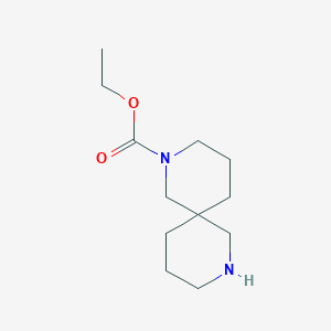 molecular formula C12H22N2O2 B7842810 Ethyl 2,8-diazaspiro[5.5]undecane-2-carboxylate 
