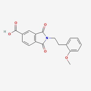 molecular formula C18H15NO5 B7842838 2-[2-(2-methoxyphenyl)ethyl]-1,3-dioxo-2,3-dihydro-1H-isoindole-5-carboxylic acid 